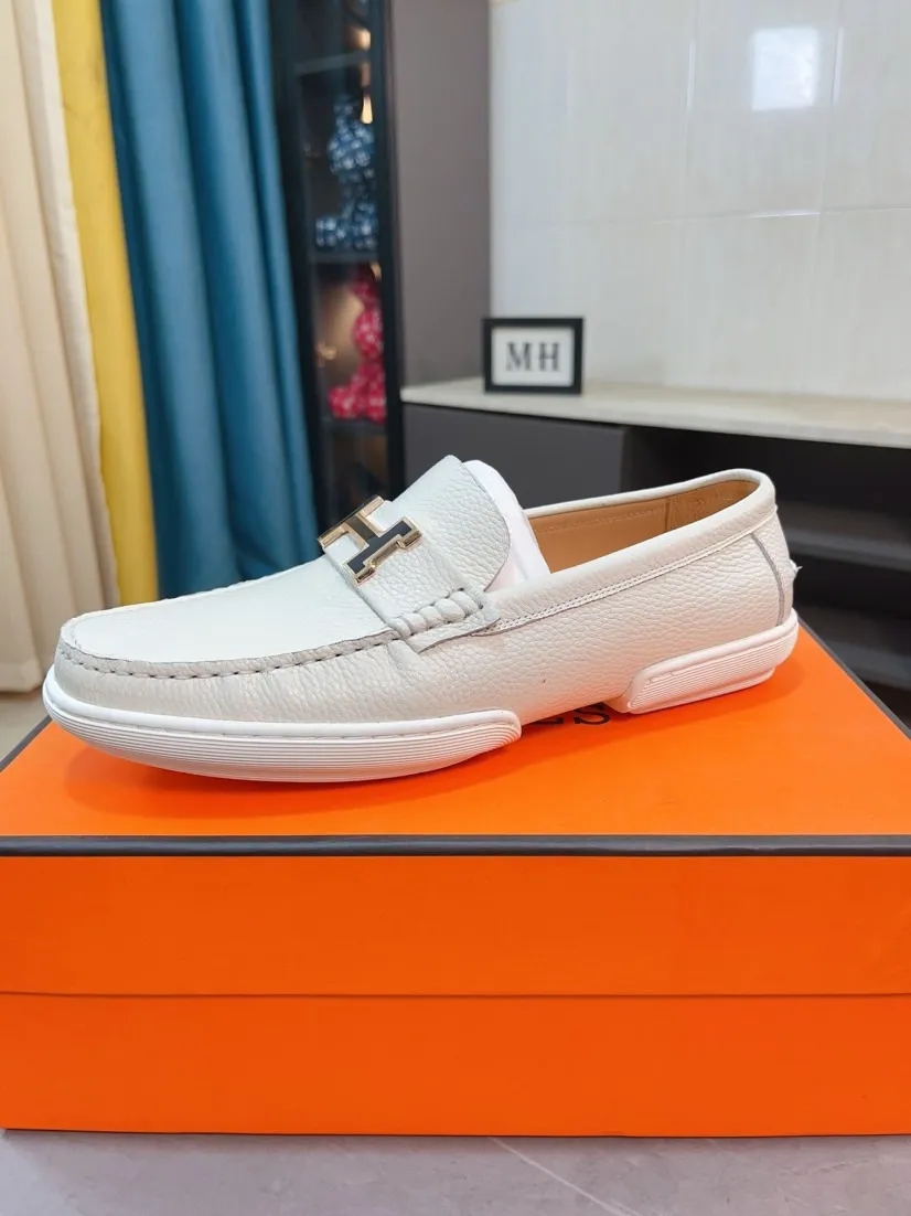 Men's shoes 💰458🌹🌹Niuli "HERMES" Hermès business leather shoes, original factory configuration, original imported cowhide upper + luxury hardware logo + fully imported original customized cowhide lining, sole: rubber wear-resistant outsole, difficult craftsmanship, original factory follow-up goods, 🔍🔍high quality code number: 38-44 45 can be customized